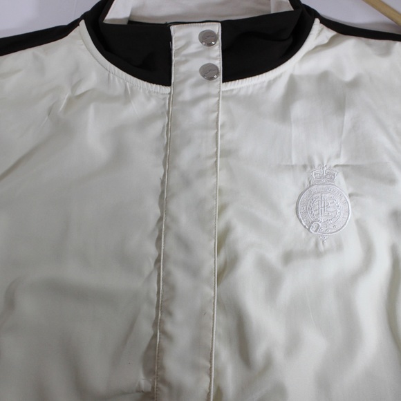 LAUREN RALPH LAUREN Active Crested Cream Brown Jacket Full Zip Size 2XL - Picture 9 of 13